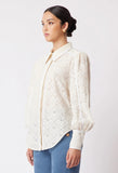 ONCE WAS TALLITHA BRODERIE SHIRT IN ALABASTER