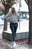 ONCE WAS NOVELLA FAUX FUR BOMBER JACKET IN GRIGIO