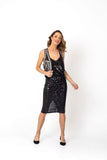 JOEY THE LABEL TWINKLE SEQUIN CAMI IN BLACK