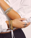 LUV AJ TWO-TONED TIMEPIECE BRACELET