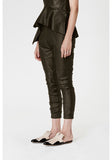 ONCE WAS GAUNTLET RELAXED LEATHER PANT IN GROVE